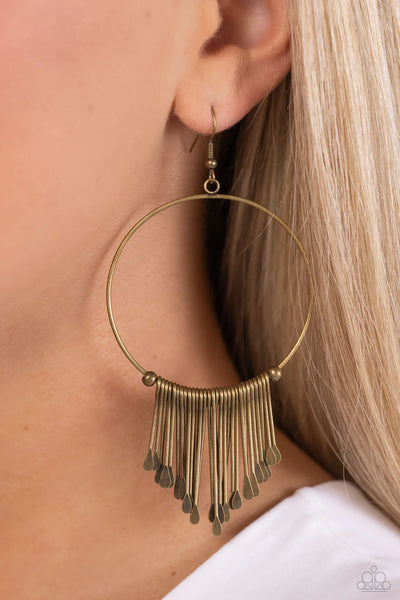 Paparazzi The Little Dipper - Brass Earrings