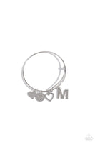 Paparazzi Making It INITIAL - M - Silver Bracelet