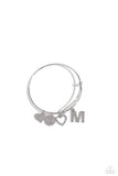 Paparazzi Making It INITIAL - M - Silver Bracelet