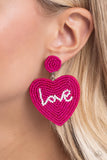 Paparazzi Sweet Seeds - Pink Post Earrings