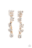 Paparazzi LIGHT at the Opera - Gold Post Earrings