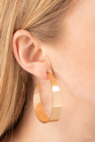 Paparazzi Flat Out Fashionable - Gold Hoop Earrings