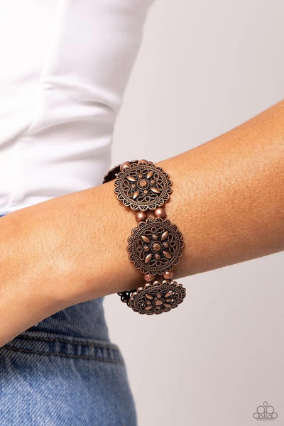 Paparazzi Leave of Lace - Copper Bracelet