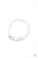 Paparazzi Heart-Melting Glow - White Bracelet