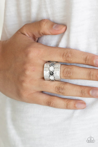Paparazzi Dusky Dunes - White Ring