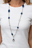 Paparazzi Barcelona Bash - Blue Lanyard Necklace