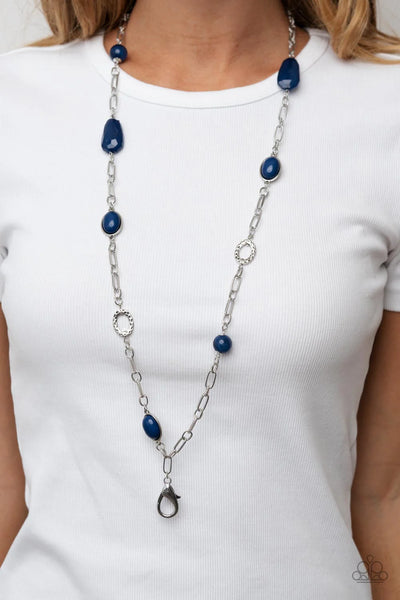 Paparazzi Barcelona Bash - Blue Lanyard Necklace