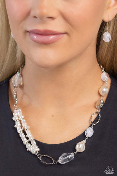 Paparazzi Easygoing Elegance - White Necklace
