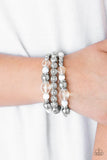 Paparazzi Malibu Marina - White Bracelet