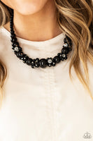 Paparazzi All Dolled UPSCALE - Black Necklace