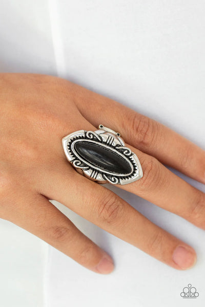 Paparazzi Santa Fe Serenity - Black Ring