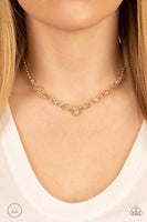 Paparazzi Regal Rebel - Gold Choker Necklace