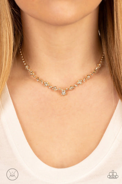 Paparazzi Regal Rebel - Gold Choker Necklace