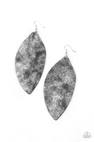 Paparazzi Serenely Smattered - Black Earrings