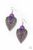 Paparazzi Tribal Territory - Purple Earrings