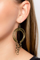 Paparazzi Don’t Go CHAINg-ing - Brass Earrings