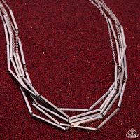 Paparazzi Dynamic Default - Silver Necklace