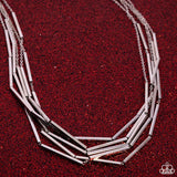 Paparazzi Dynamic Default - Silver Necklace