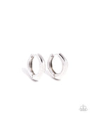 Paparazzi Monochromatic Makeover - Silver Hoop Earrings