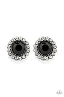 Paparazzi Floral Glow - Black Post Earrings