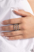 Paparazzi Corded Command - Silver Ring