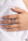Paparazzi Corded Command - Silver Ring