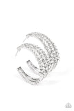 Paparazzi Cosmopolitan Cool - White Hoop Earrings
