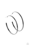 Paparazzi Reporting for Duty - Black Hoop Earrings