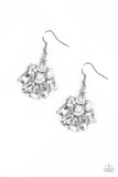 Paparazzi Fiercely Famous - White Earrings