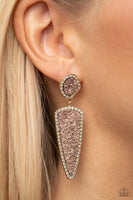 Paparazzi Druzy Desire - Gold Post Earrings