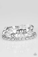 Paparazzi Malibu Marina - White Bracelet