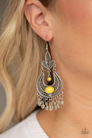 Paparazzi Fiesta Flair - Yellow Earrings