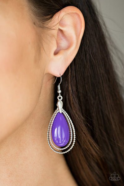 Paparazzi Spring Splendor - Purple Earrings