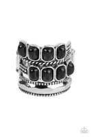 Paparazzi Mojave Monument - Black Ring