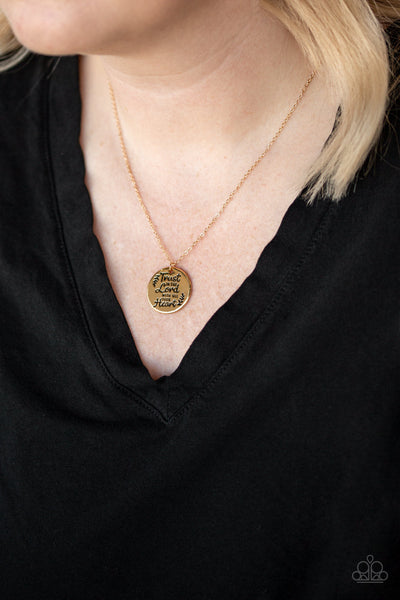 Paparazzi All You Need Is Trust - Gold Necklace