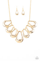 Paparazzi Teardrop Envy - Gold Necklace