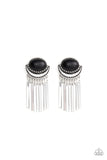 Paparazzi Monsoon Season - Black Post Earrings