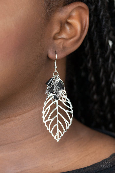 Paparazzi Instant Re-LEAF - Black Earrings