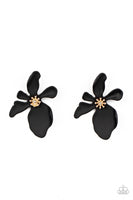 Paparazzi Hawaiian Heiress - Black Post Earrings