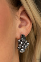 Paparazzi Galaxy Glimmer - Black Post Earrings