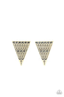 Paparazzi Terra Tricolor - Brass Post Earrings