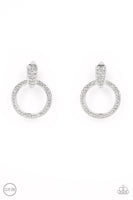 Paparazzi Sparkle at Your Service - White Clip-On Earrings
