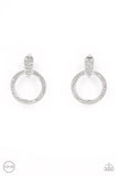 Paparazzi Sparkle at Your Service - White Clip-On Earrings