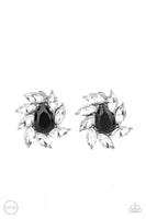 Paparazzi Sophisticated Swirl - Black Clip-On Earrings