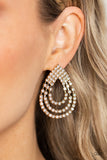 Paparazzi Take a POWER Stance - Gold Post Earrings