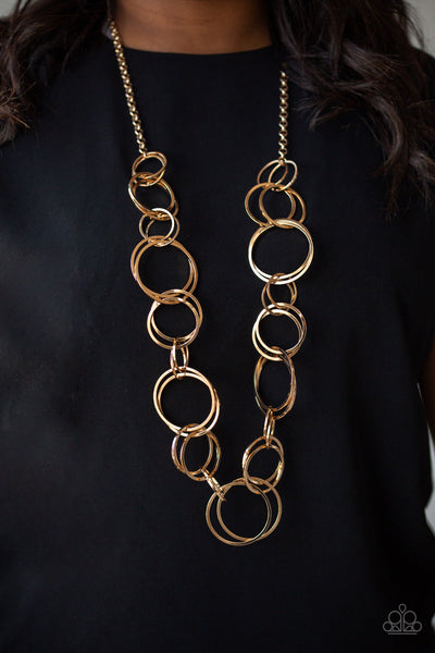 Paparazzi Natural-Born RINGLEADER - Gold Necklace