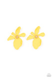 Paparazzi Hawaiian Heiress - Yellow Post Earrings