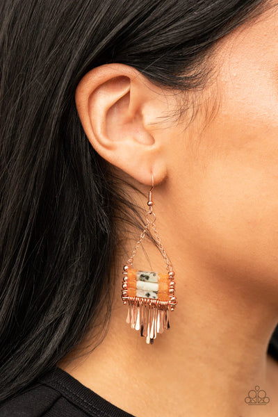 Paparazzi Riverbed Bounty - Copper Earrings