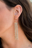 Paparazzi Top-Down Shimmer - Gold Earrings