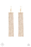 Paparazzi Top-Down Shimmer - Gold Earrings